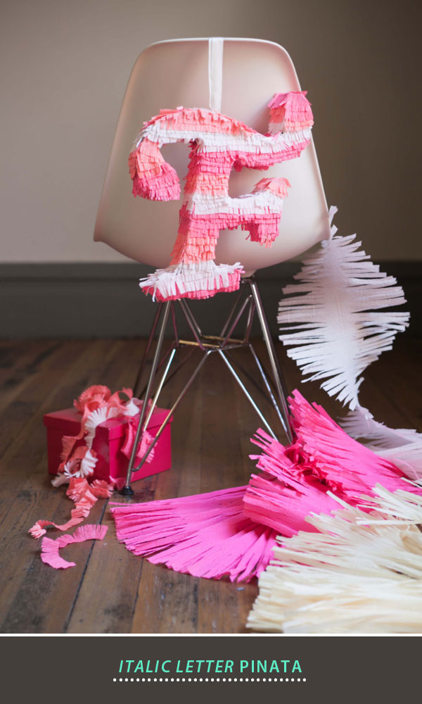 diy monogram piñata 