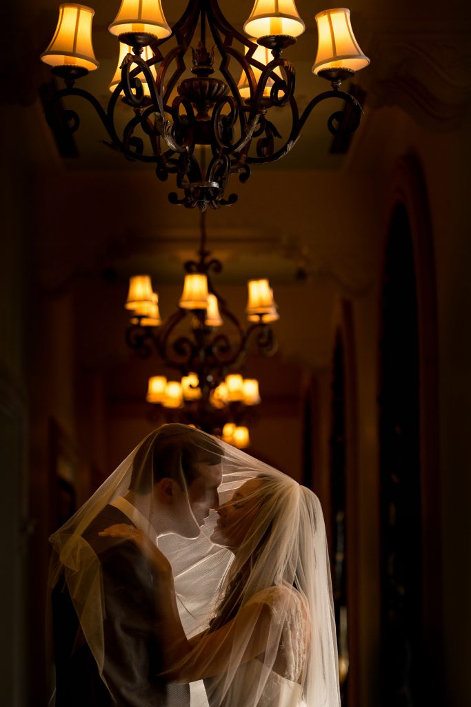 bridal veil hair down