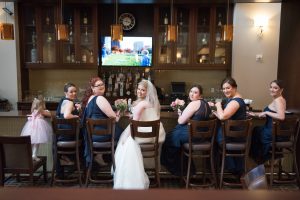 The bride and bridesmaids