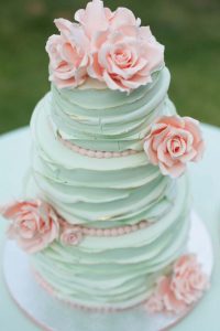 mint wedding cake