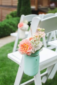 mint vases for wedding