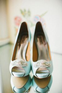mint shoes from wedding bee