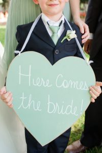 here comes the bride sign