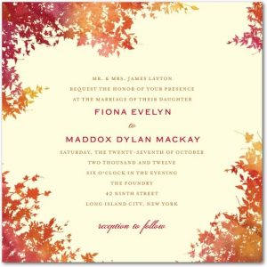 Fall Wedding Invitations